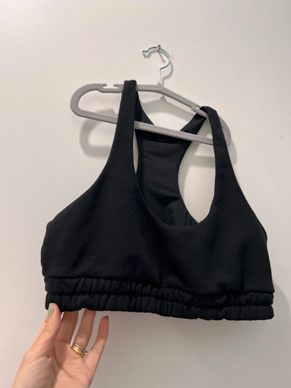 Alo Black scoop neck Racerback Sports Bra M